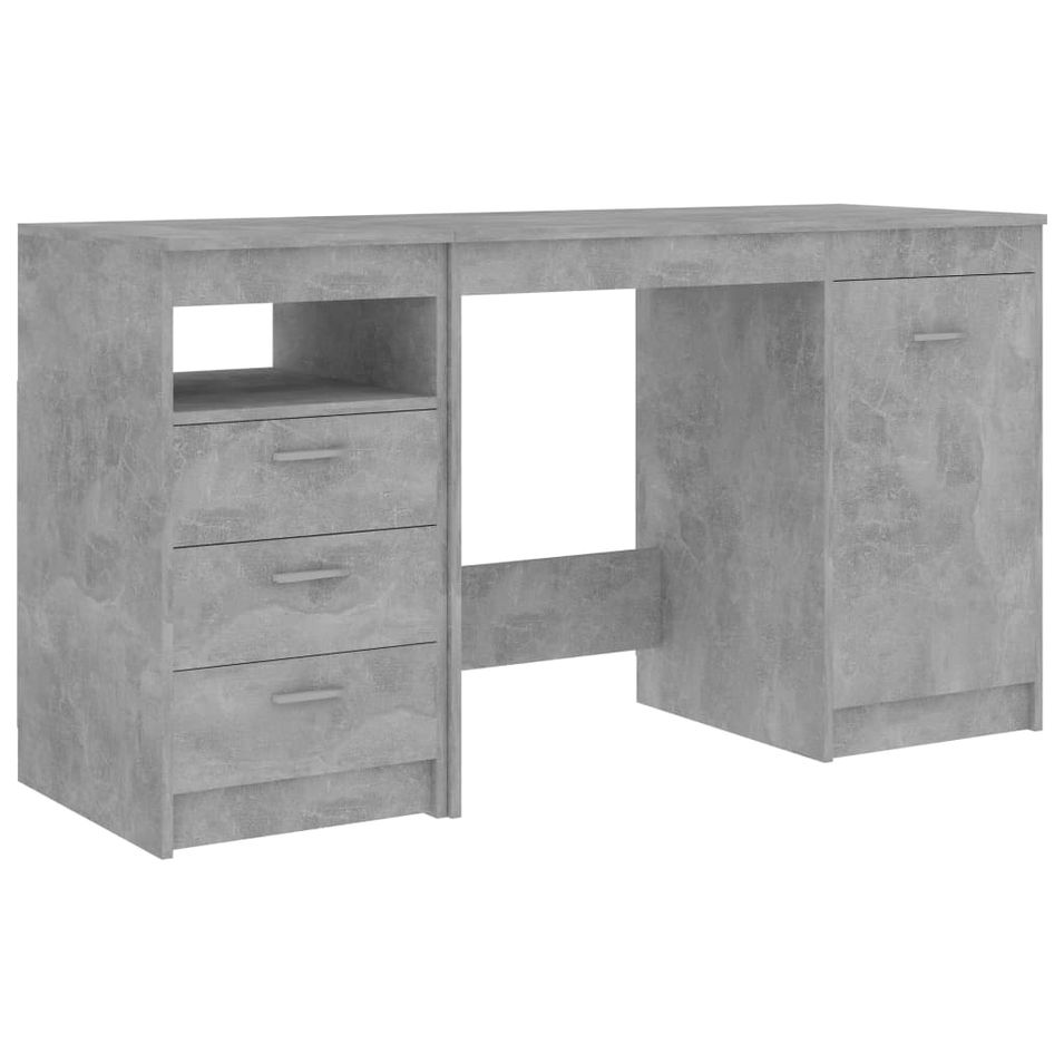 Bureau Gris béton 140x50x76 cm - Photo n°1