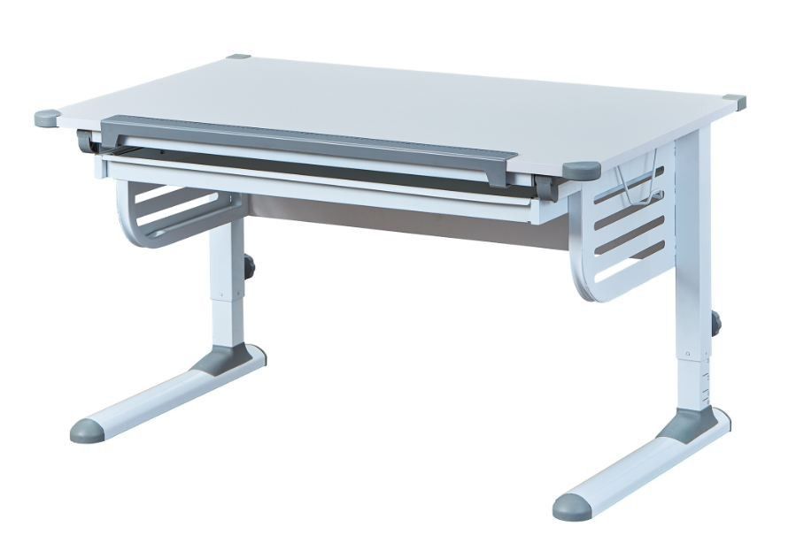 Bureau inclinable 1 tiroir bois laqué blanc Square - Photo n°1