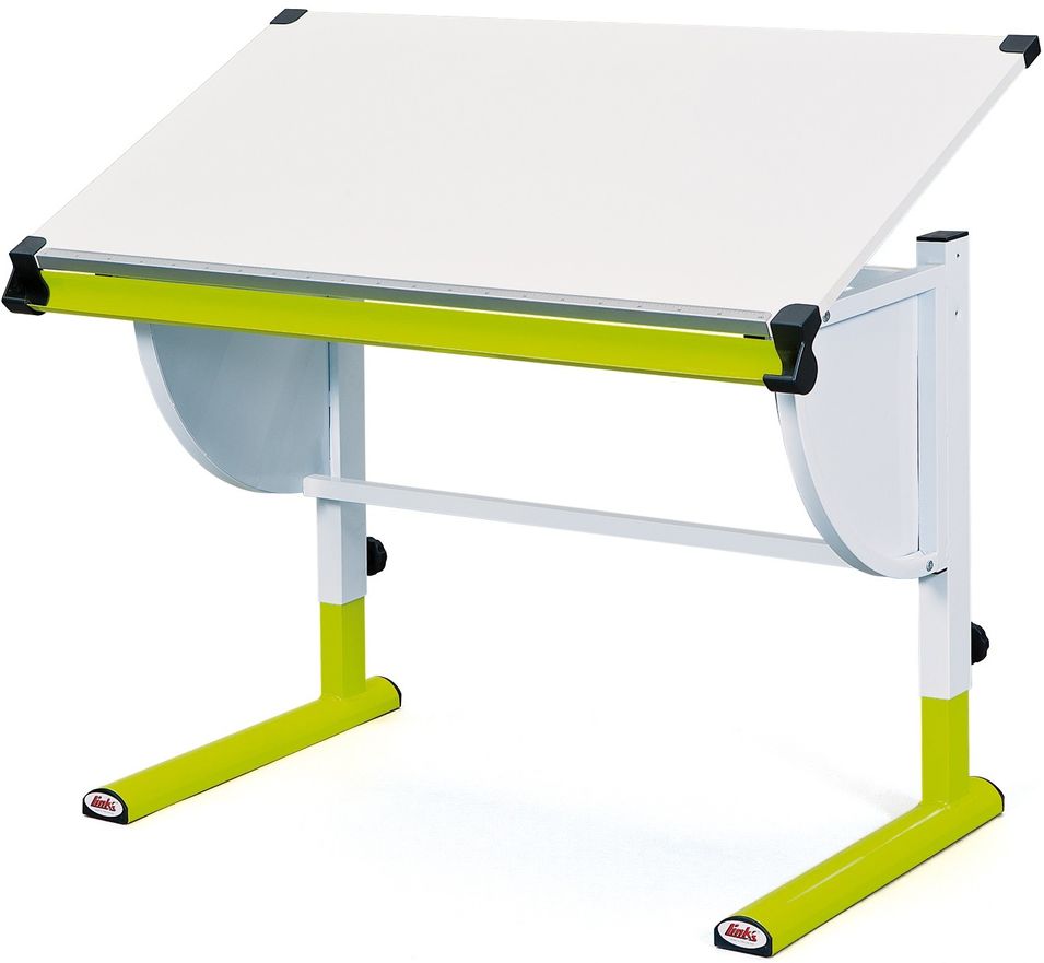 Bureau inclinable blanc et vert Citix - Photo n°1