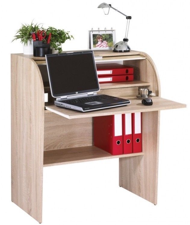 Bureau informatique chêne clair Coach - Photo n°1