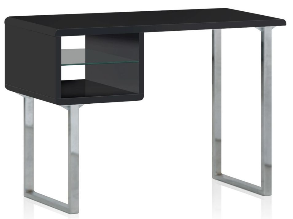 Bureau laqué Noir John - Photo n°1