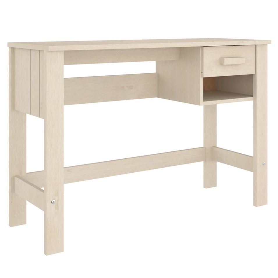 Bureau Marron miel 110x40x75 cm Bois massif de pin - Photo n°1