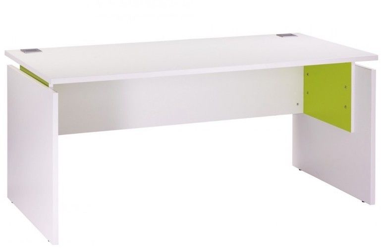 Bureau réglable en hauteur blanc et vert anis Hublo - Photo n°1