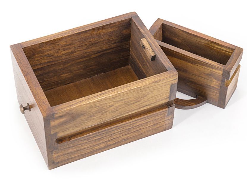 Bureau secrétaire en bois d'acajou massif Falkane 102 cm - Photo n°6