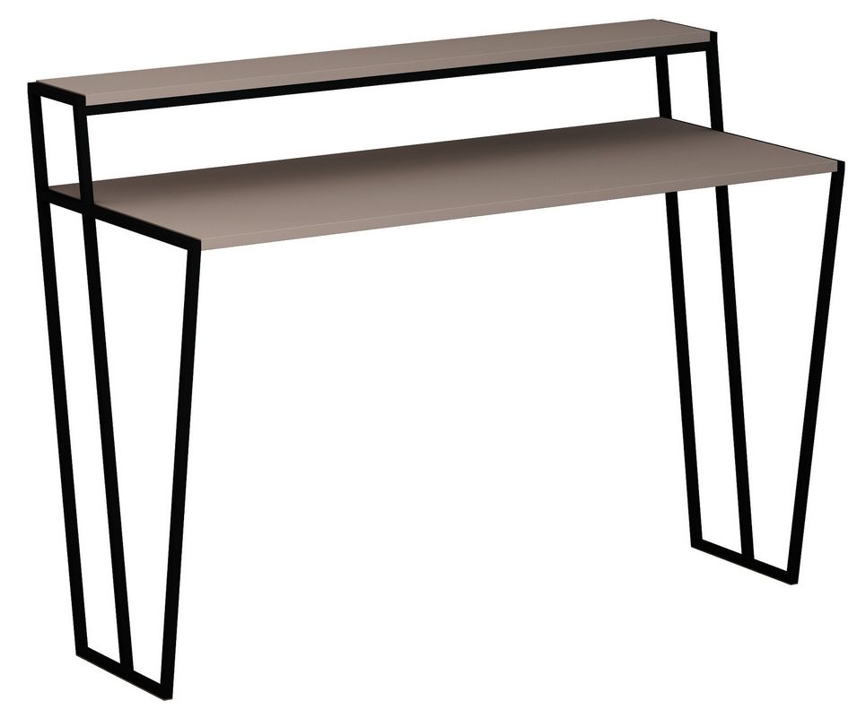 Bureau taupe et métal noir Kasper 123 cm - Photo n°1