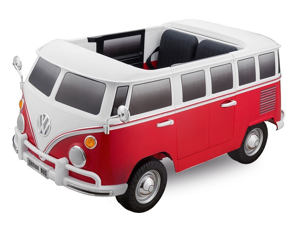 Bus électrique enfant VW Bulli T1 Samba Camper rouge - Photo n°1