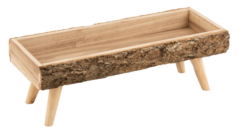 Cache-pot sur pied rectangulaire large naturel Paulo L 54.5 cm - Photo n°1