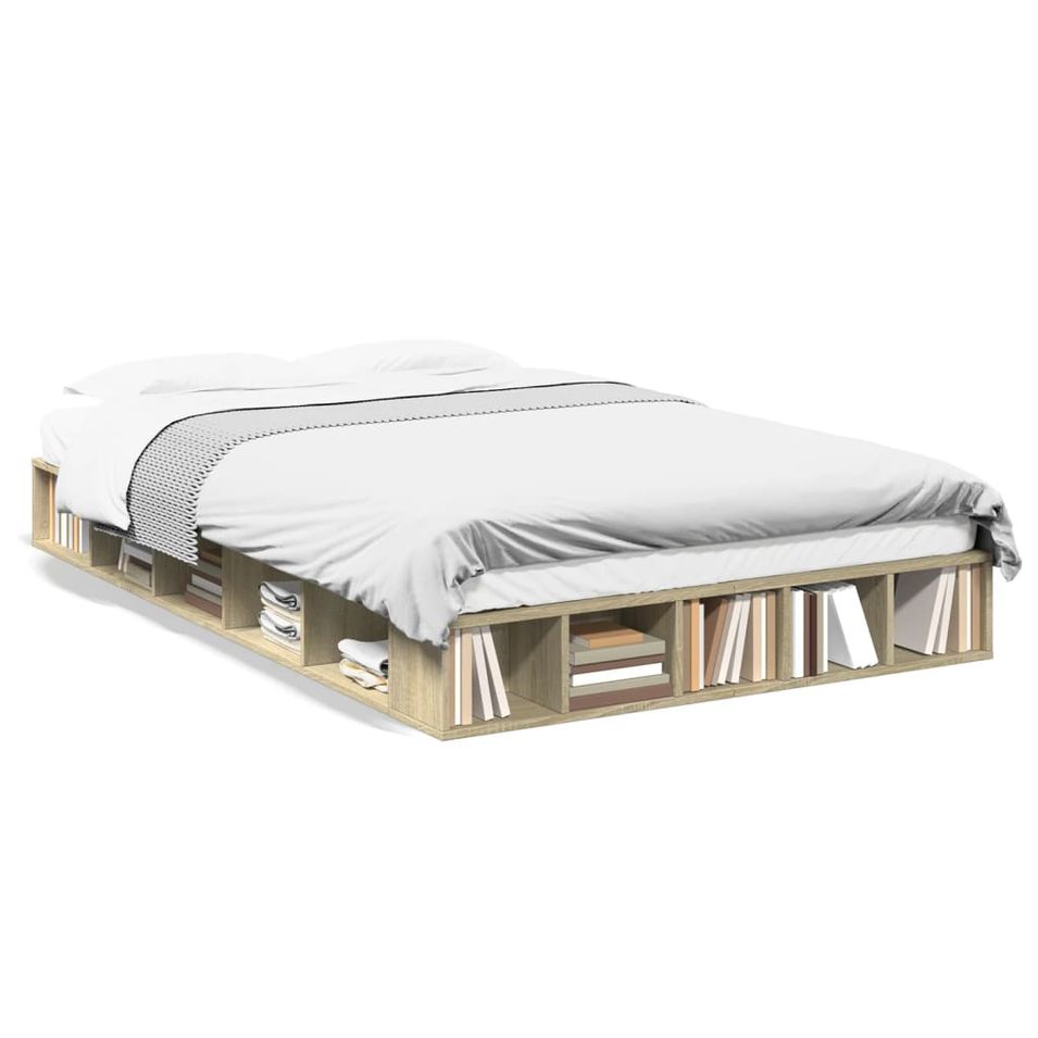 Cadre de lit 20 cm en bois avec rangement Inova - Optimisation de place - Photo n°1
