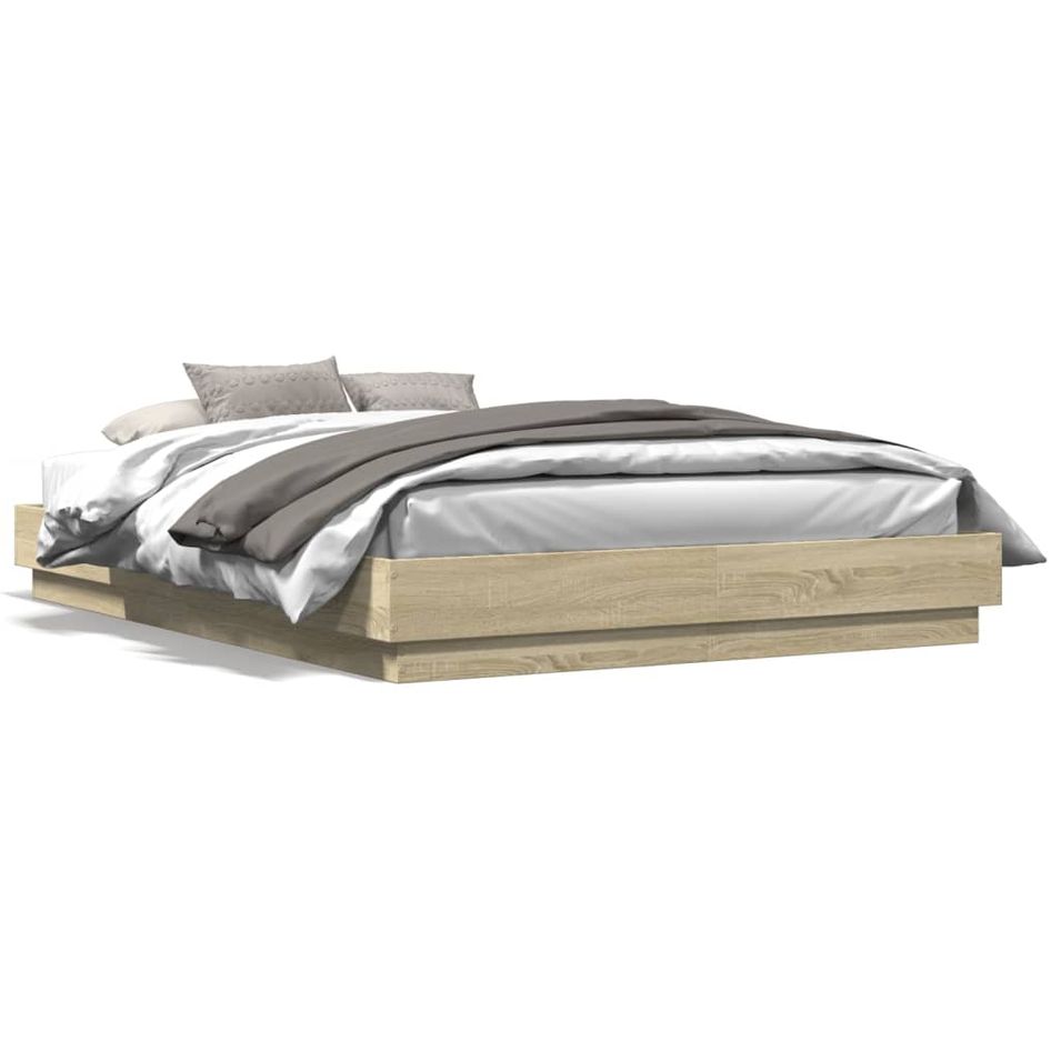 Cadre de lit 23 cm en bois Korina – Élevez le confort de votre chambre avec modernité - Photo n°1