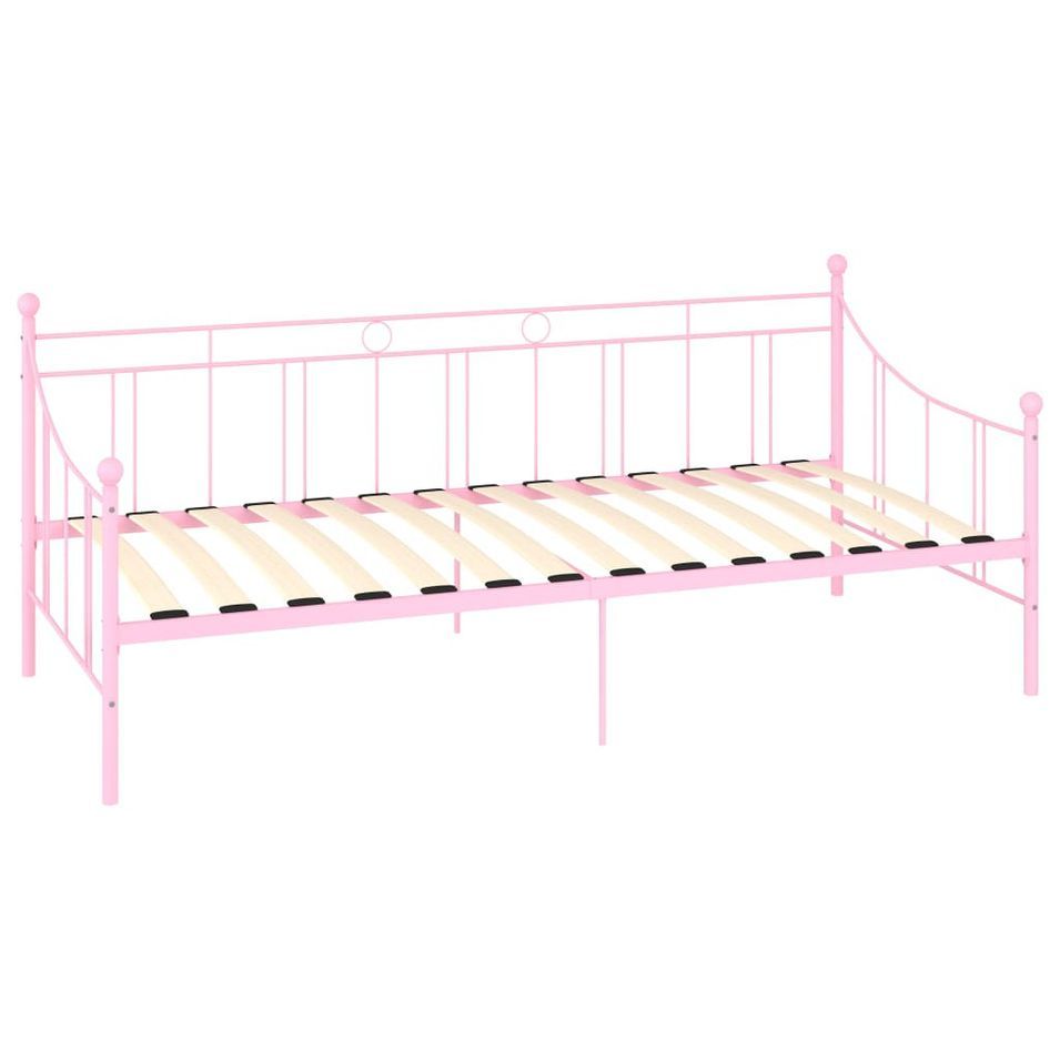 Lit de repos Rose Métal 90 x 200 cm - Photo n°1