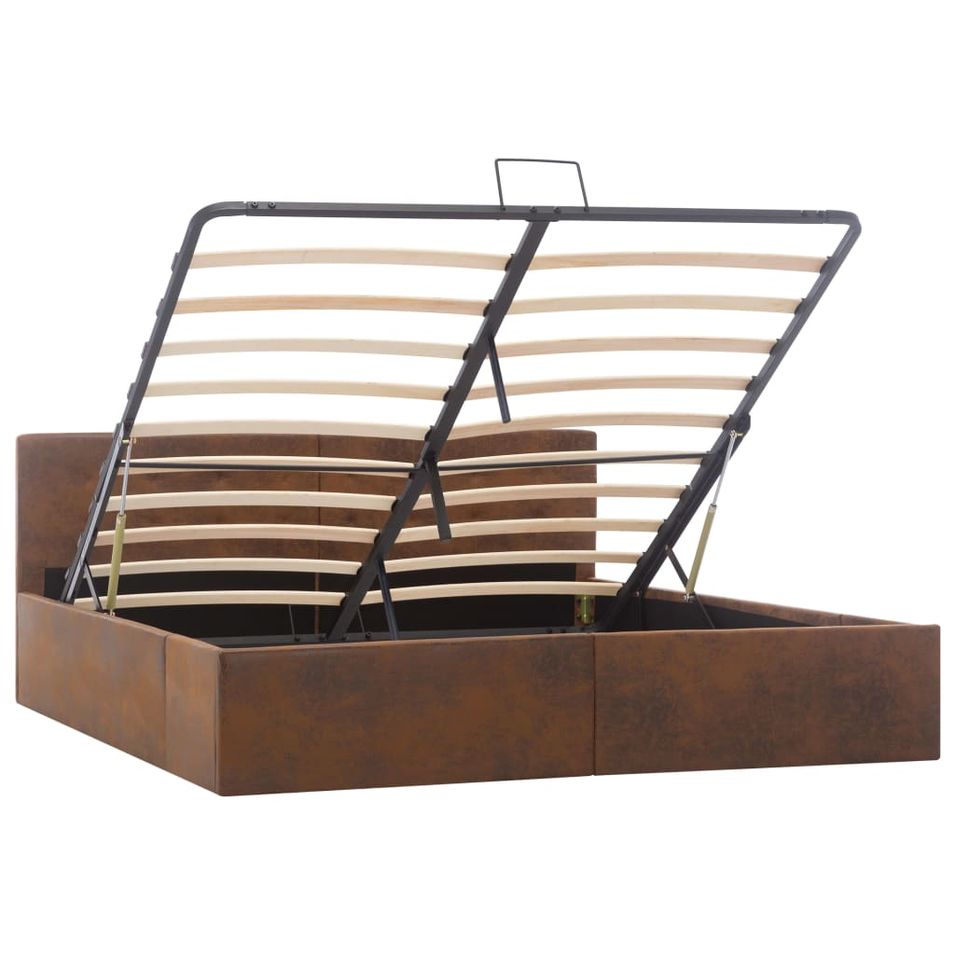 Lit Gris et blanc Métal 100 x 200 cm - Photo n°1