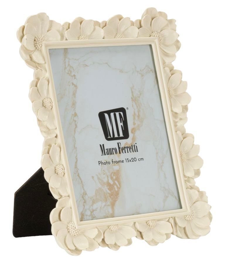 Cadre floral style shabby chic 21,5 x 2,2 x 27,2 cm (dimensions intérieures 15 x 20 cm) - Photo n°1