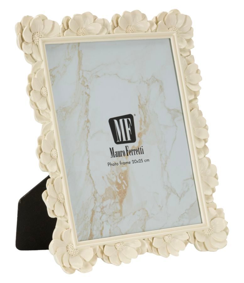 Cadre floral style shabby chic 27,2 x 2 x 32 cm (dimensions intérieures 20 x 25 cm) - Photo n°1
