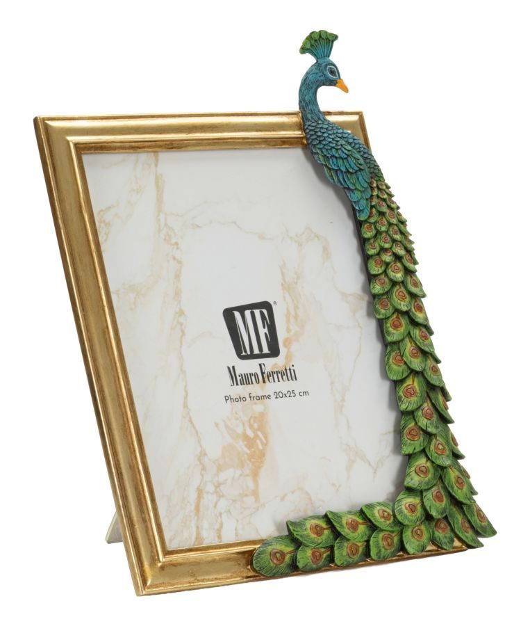 Cadre paon de style éclectique, 27 x 2,9 x 34,2 cm(dimensions intérieures : 20 x 25 cm) - Photo n°1