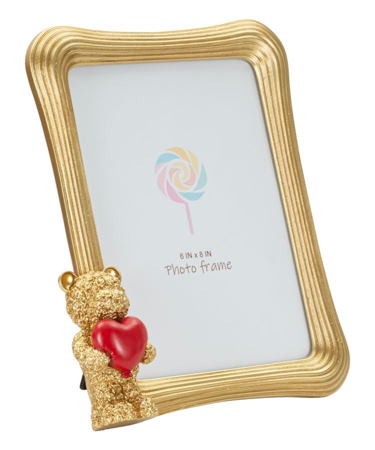 Cadre photo ours en peluche glamour 20,9 x 4,7 x 24,3 cm(dimensions intérieures : 15 x 20 cm) - Photo n°1