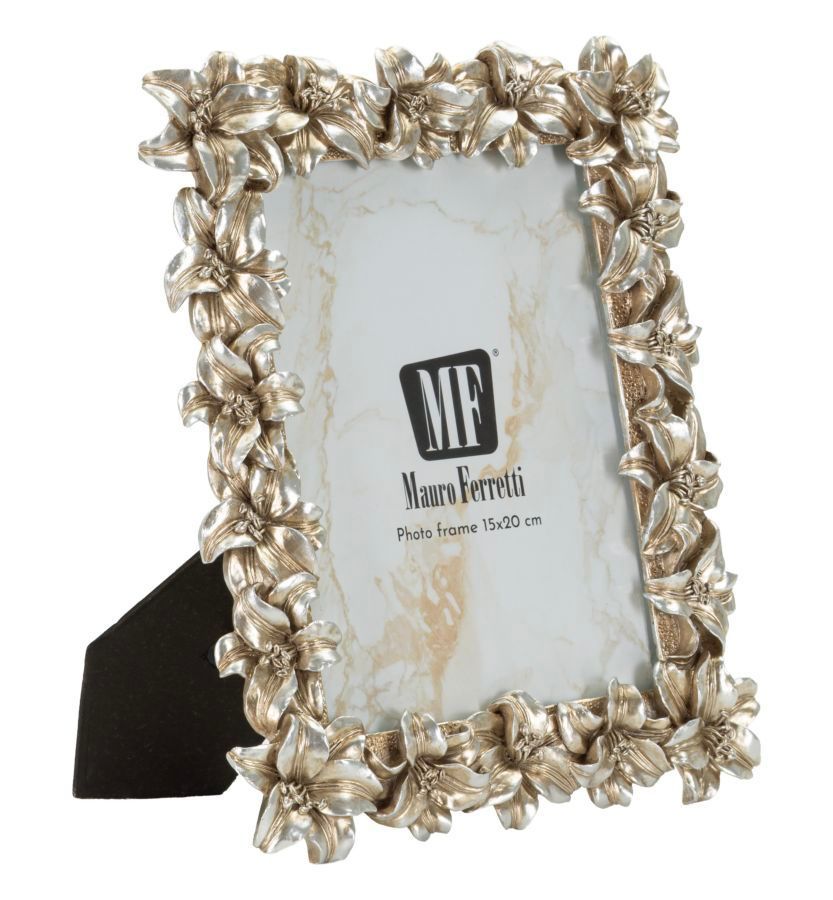Cadre style glamour avec fleurs 22x2,2x27,3 cm (dimensions intérieures 15x20 cm) - Photo n°1