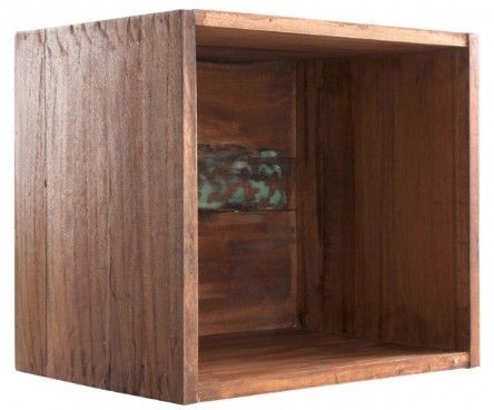 Caisse de rangement bois massif foncé Denise - Lot de 3 - Photo n°1