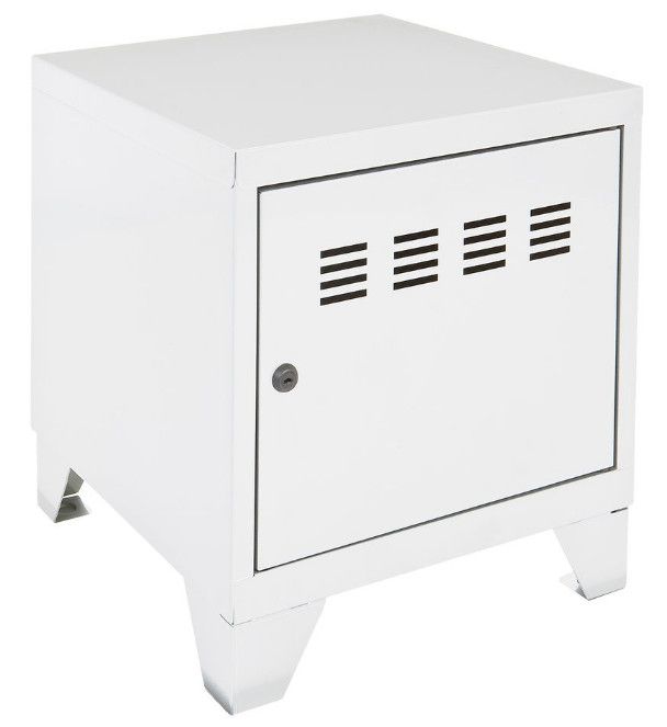 Caisson de rangement 1 porte métal blanc brillant Lee - Photo n°1