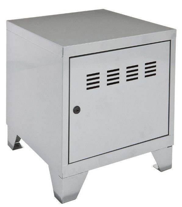 Caisson de rangement 1 porte métal gris brillant Lee - Photo n°1