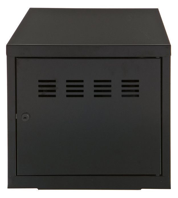 Caisson de rangement 1 porte métal noir mat Pilake - Photo n°1