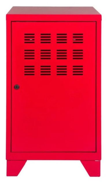 Caisson de rangement 1 porte métal rouge brillant Labell - Photo n°1