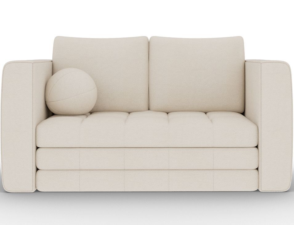 Canapé 2 places convertible BRIZOL en tissu chenille - 137 cm - Photo n°1