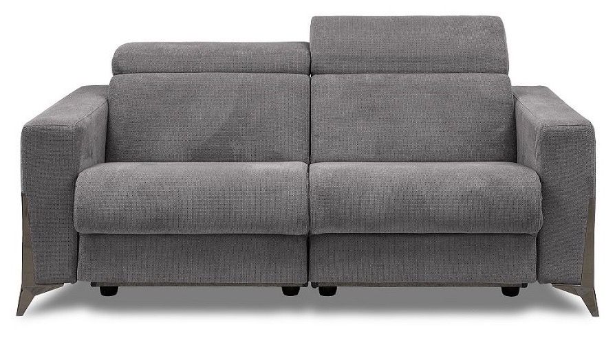 Canapé 2 places fixe tissu gris foncé Bakay - Photo n°1