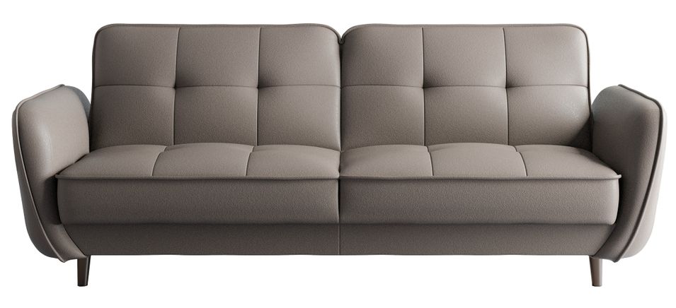 Canapé 3 places convertible en tissu BOZA - Pieds bois noir - Photo n°1