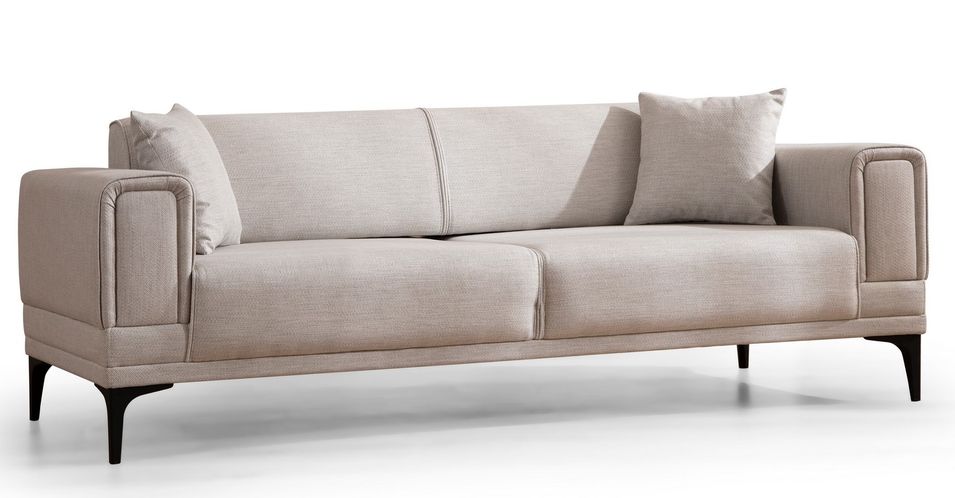 Canapé 3 places convertible en tissu Toviga 230 cm - Photo n°1