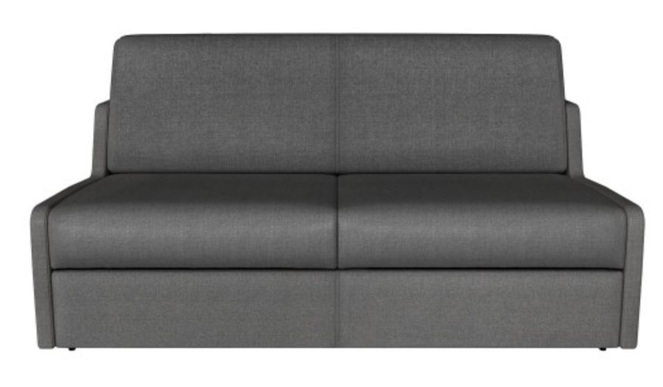 Canapé 3 places convertible tissu gris Brito 140 - Photo n°1