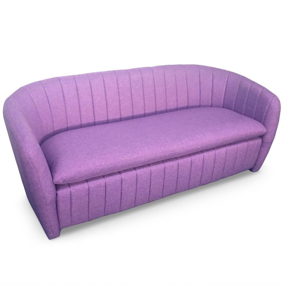 Canapé 3 places Noumea Tissu Violet - Photo n°1