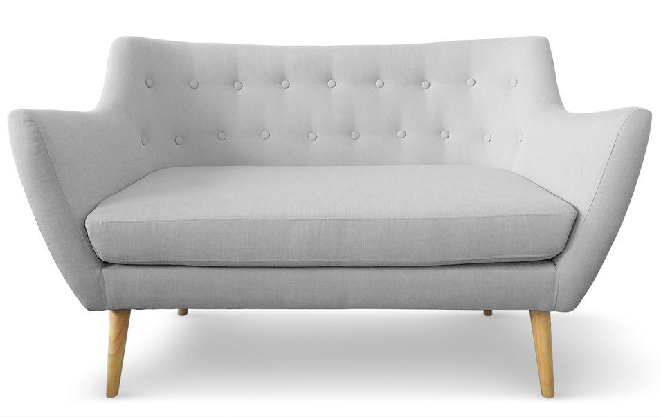 Canapé bergère 2 places Tissu Gris - Photo n°1