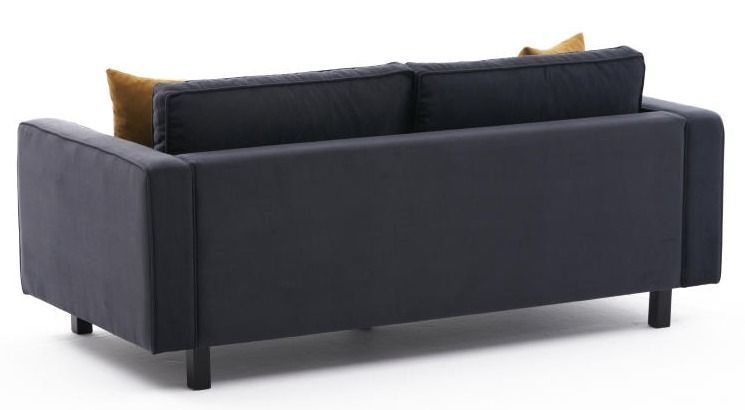 Canapé classique 2 places velours anthracite Kalena 180 cm - Photo n°7