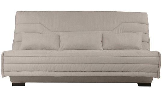 Canapé Clic Clac tissu avec coffre matelas Bultex 15 cm Bianca 207 cm - Photo n°1