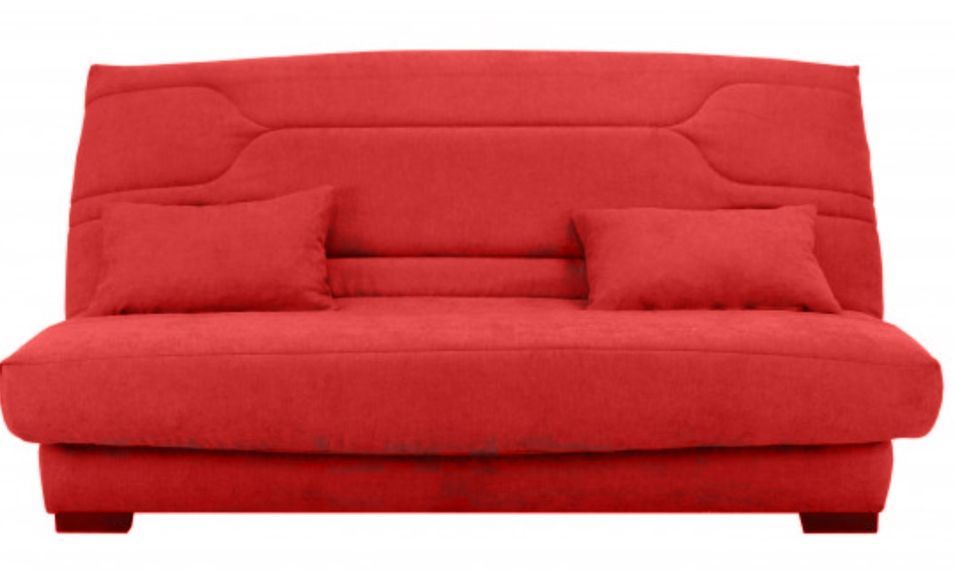 Canapé clic clac tissu avec rangement matelas Bultex 15 cm Balkoa 207 cm - Photo n°1