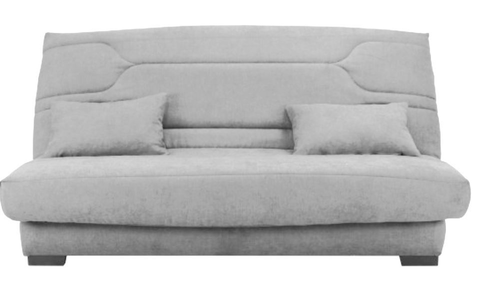 Canapé clic clac tissu avec rangement matelas Bultex 15 cm Balkoa 207 cm - Photo n°1