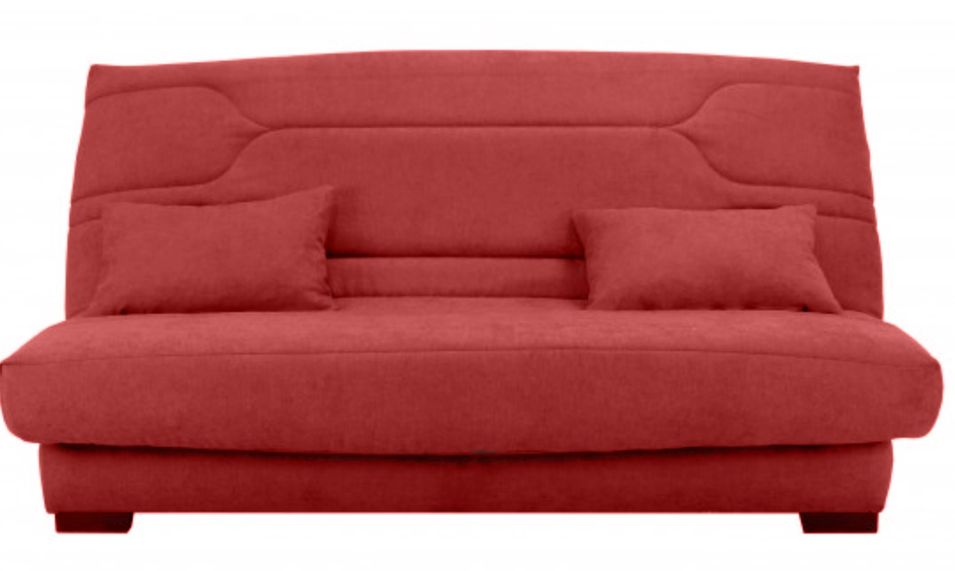 Canapé clic clac tissu avec rangement matelas Bultex 15 cm Balkoa 207 cm - Photo n°1