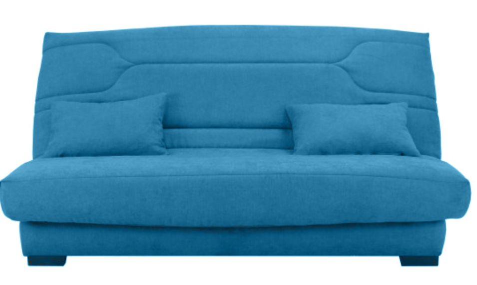 Canapé clic clac tissu avec rangement matelas Bultex 15 cm Balkoa 207 cm - Photo n°1