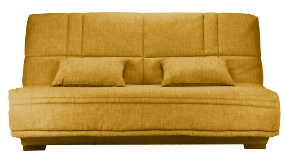 Canapé clic clac tissu avec rangement matelas Starlux 17 cm Minel 207 cm - Photo n°1