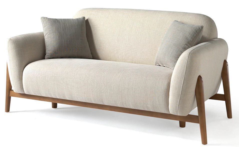 Canapé contemporain 2 places tissu Monka - Photo n°1