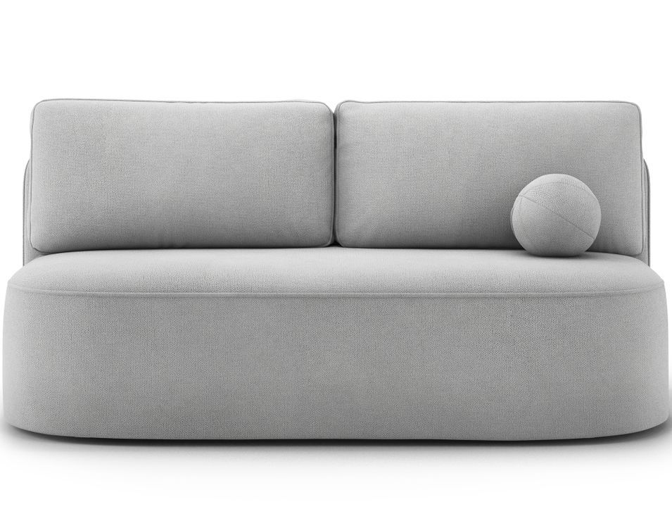Canapé convertible 2 places KOURA tissu doux avec coffre – 193 cm - Photo n°1