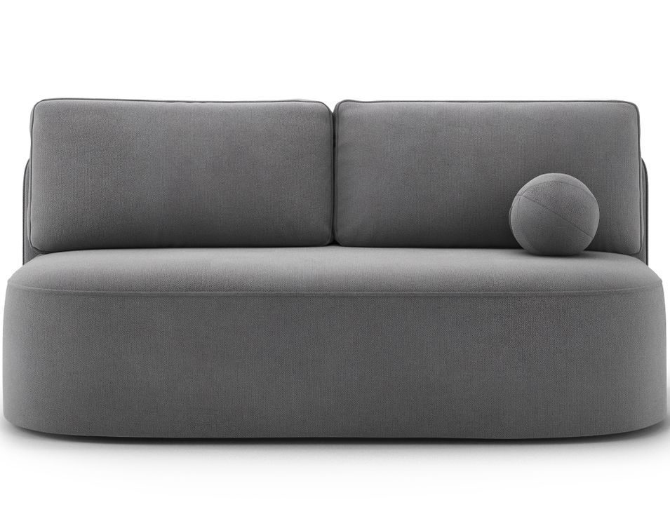 Canapé convertible 2 places KOURA tissu doux avec coffre – 193 cm - Photo n°1