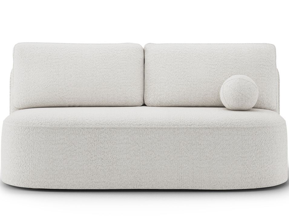 Canapé convertible 2 places KOURA tissu doux avec coffre – 193 cm - Photo n°1