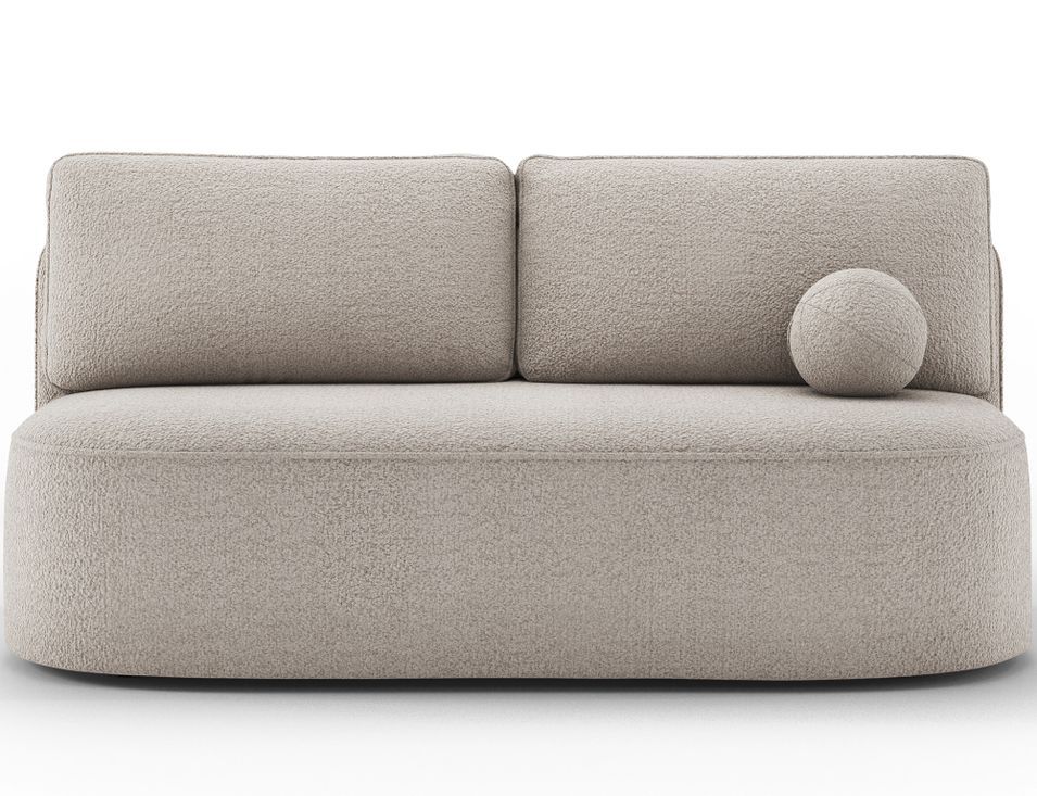 Canapé convertible 2 places KOURA tissu doux avec coffre – 193 cm - Photo n°1