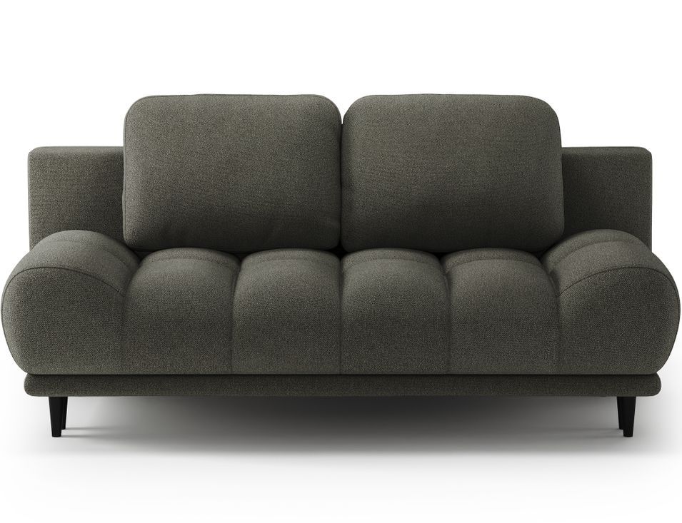 Canapé convertible 2 places NIVIO avec coffre et pieds en bois noir – 210 cm - Photo n°1