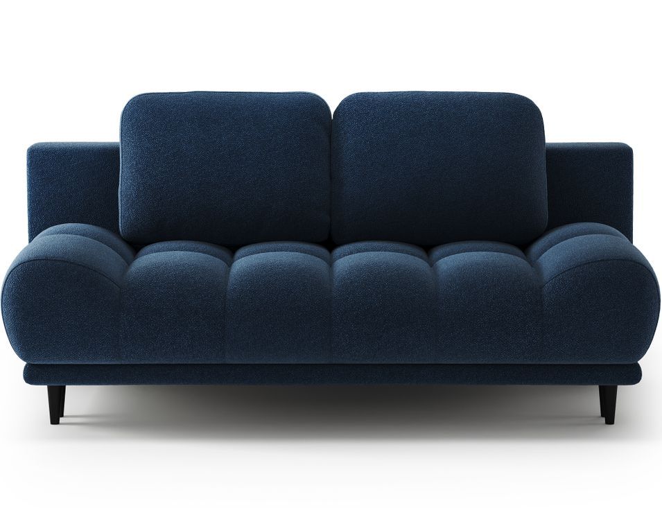 Canapé convertible 2 places NIVIO – Coffre & pieds bois noir - Photo n°1