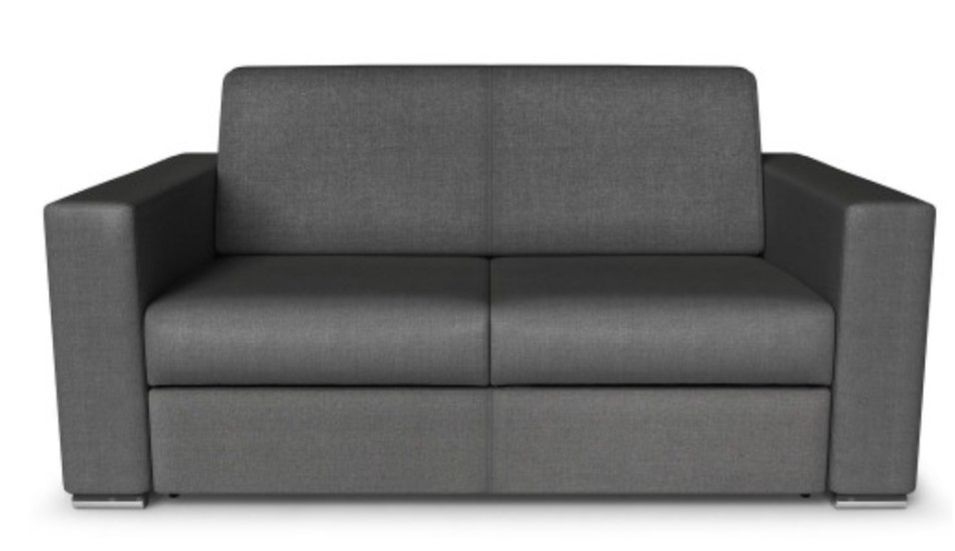 Canapé convertible 2 places tissu gris Socki 120 - Photo n°1