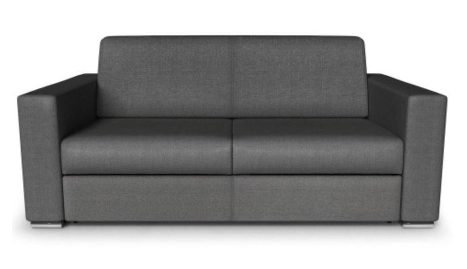 Canapé convertible 3 places tissu gris Socki 140 - Photo n°1