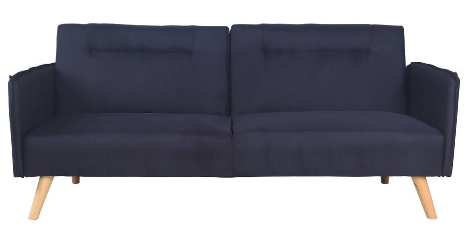 Canapé convertible 3 places tissu noir Lovie - Photo n°1