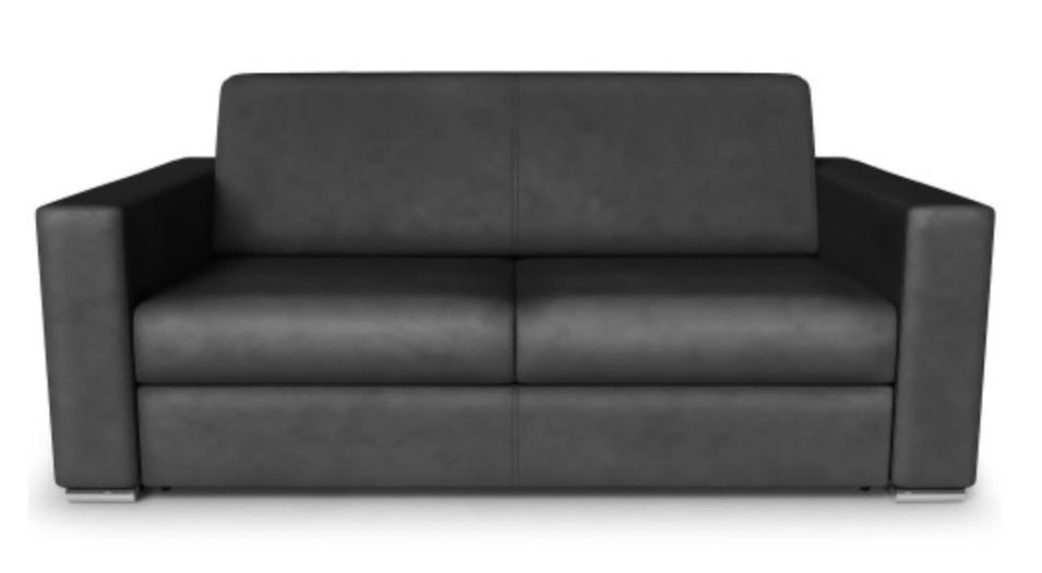 Canapé convertible 3 places velours gris Socki 140 - Photo n°1